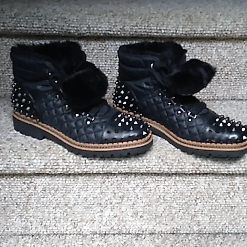 Sam Edelman Women's Studded Combat Fashion Boots - Sz 8 NWOB - Picture 3 of 13